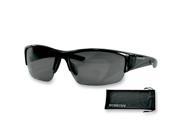 Bobster Ryval Shiny Frame Sunglasses Black Smoke
