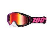 100% Racecraft MX Offroad Mirror Lens Goggles Haribo Red Lens