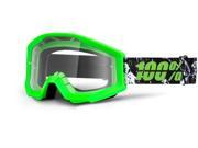 100% Strata 2013 MX Offroad Clear Lens Goggles Crafty Lime