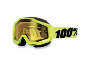 100% Accuri Snow Goggles Fluorescent Yellow