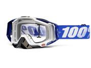 100% Racecraft 2013 MX Offroad Clear Lens Goggles Cobalt Blue White