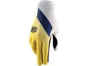 100% Celium Slant Mens MX Offroad Gloves Yellow LG