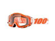 100% Racecraft MX Offroad Clear Lens Goggles Mandarina 2