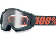 100% Accuri 2013 MX Offroad Clear Lens Goggles Gunmetal