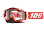 100% Racecraft 2013 MX Offroad Clear Lens Goggles Fire Red