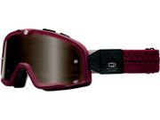 100% Barstow Legend MX Offroad Goggles Burgundy Red Black One Size
