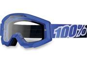 100% Strata 2013 MX Offroad Clear Lens Goggles Blue Lagoon