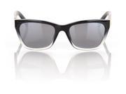 100% Atsuta Sunglasses Black Fade Silver Mirror