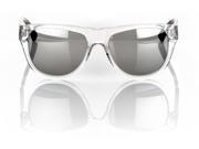 100% Higgins Sunglasses Clear Black Silver Mirror Lens