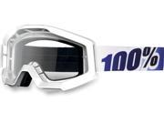 100% Strata 2013 MX Offroad Clear Lens Goggles Ice Age