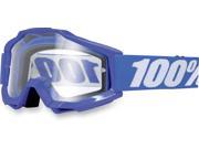 100% Accuri 2013 MX Offroad Clear Lens Goggles Blue