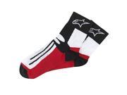 Alpinestars Road Racing Short Socks Red Black White LG XL