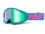 100% Accuri Passion MX Goggles Bllue Pink Blue Mirror Lens