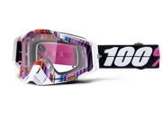 100% Racecraft Glitch 2016 MX Goggles Pink Black White Clear Lens