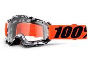 100% Accuri Clear Lens Youth MX Goggles Voltaire Orange Black