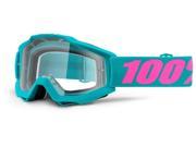 100% Accuri Passion MX Goggles Blue Pink Clear Lens