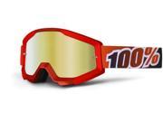100% Strata MX Goggles Mirror Lens Red Red