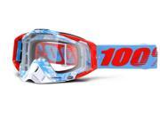 100% Racecraft Bobora 2016 MX Goggles Blue Orange Clear Lens