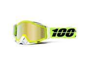 100% Racecraft Solar 2016 MX Goggles Neon Yellow Black Gold Mirror Lens