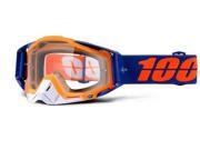 100% Racecraft Derestricted 2016 MX Goggles Blue Orange Clear Lens