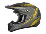 AFX FX 17 Factor Frost MX Helmet Yellow Gray MD