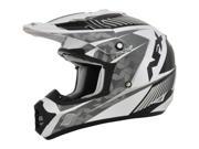 AFX FX 17 Factor Gloss MX Helmet Silver White Black SM