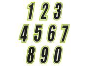 American Kargo Number Patches Hi Vis Yellow Black 4