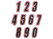 American Kargo Number Patches Red Black 0