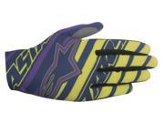 Alpinestars Dune 2016 MX Offroad Gloves Navy Blue Lime Green Purple XL