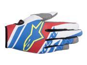 Alpinestars Racer Supermatic MX Offroad Gloves Blue Red White LG