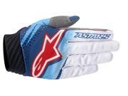 Alpinestars Techstar Venom Mens MX Offroad Gloves Blue White Navy XL