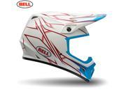 Bell MX 9 Pinned Offroad Helmet White Blue 2XL