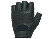 Castle Streetwear Gel Fingerless Leather Gloves Black MD