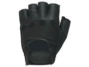 Castle Streetwear Fingerless Leather Gloves Black SM
