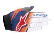 Alpinestars Techstar Venom Mens MX Offroad Gloves Orange White Navy Blue SM