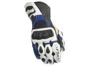 Cortech Latigo 2 RR Leather Gloves White Blue SM