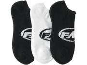 FMF Racing No Show Mens Socks Black White