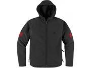 Icon 1000 Hoodlux Softshell Jacket Pursuit Black LG