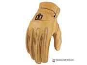 Icon 1000 Rimfire Leather Street Gloves Tan 2XL