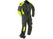 Joe Rocket Survivor 1 pc Textile Suit Black Hi Viz Neon XL