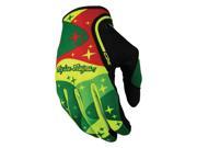 Troy Lee Designs XC Cosmic Camo MX Offroad Gloves Yellow Green Red XL