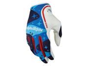 Troy Lee Designs XC Cosmic Camo MX Offroad Gloves Blue White Red LG
