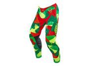 Troy Lee Designs SE Air Cosmic Camo 2016 MX OFfroad Pants Green Yellow Red Orange 32
