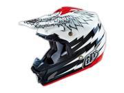 Troy Lee Designs SE3 Flight Mens MX Offroad Helmet White Black Red MD