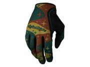 Troy Lee Designs XC Cosmic Camo MX Offroad Gloves Army Green Brown SM