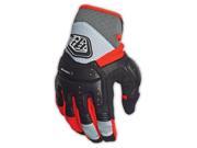 Troy Lee Designs Adventure Radius Mens MX Offroad Gloves Gray Black Red SM