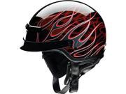 Z1R Nomad Hellfire Helmet Black Red LG