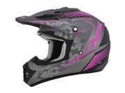 AFX FX 17 Factor Frost MX Helmet Fuchsia Pink Gray MD