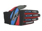 Alpinestars Techstar Factory Mens MX Offroad Gloves Black Red Blue 2XL