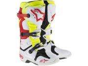 Alpinestars Tech 10 MX Offroad Boots White Red Yellow 7
